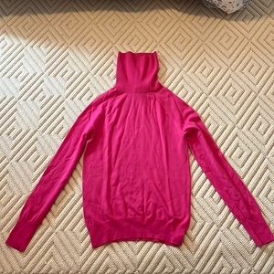 J.Crew Pink Merino Wool Turtleneck Sweater